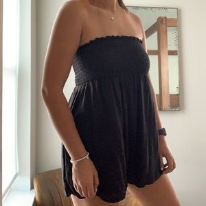 Urban outfitters black strapless romper